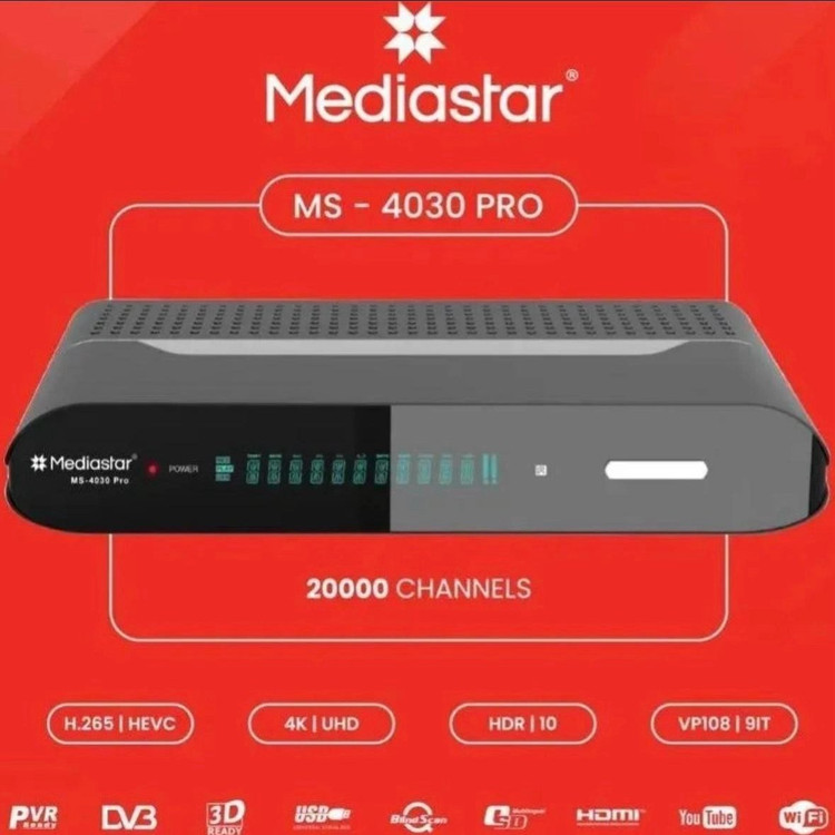 گیرنده دیجیتال میدیا استار 4030pro کیفیت 4k (وکیوم کارخانه)