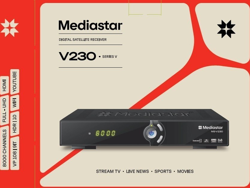 گیرنده دیجیتال میدیا استار ms v230 کنترل جدید